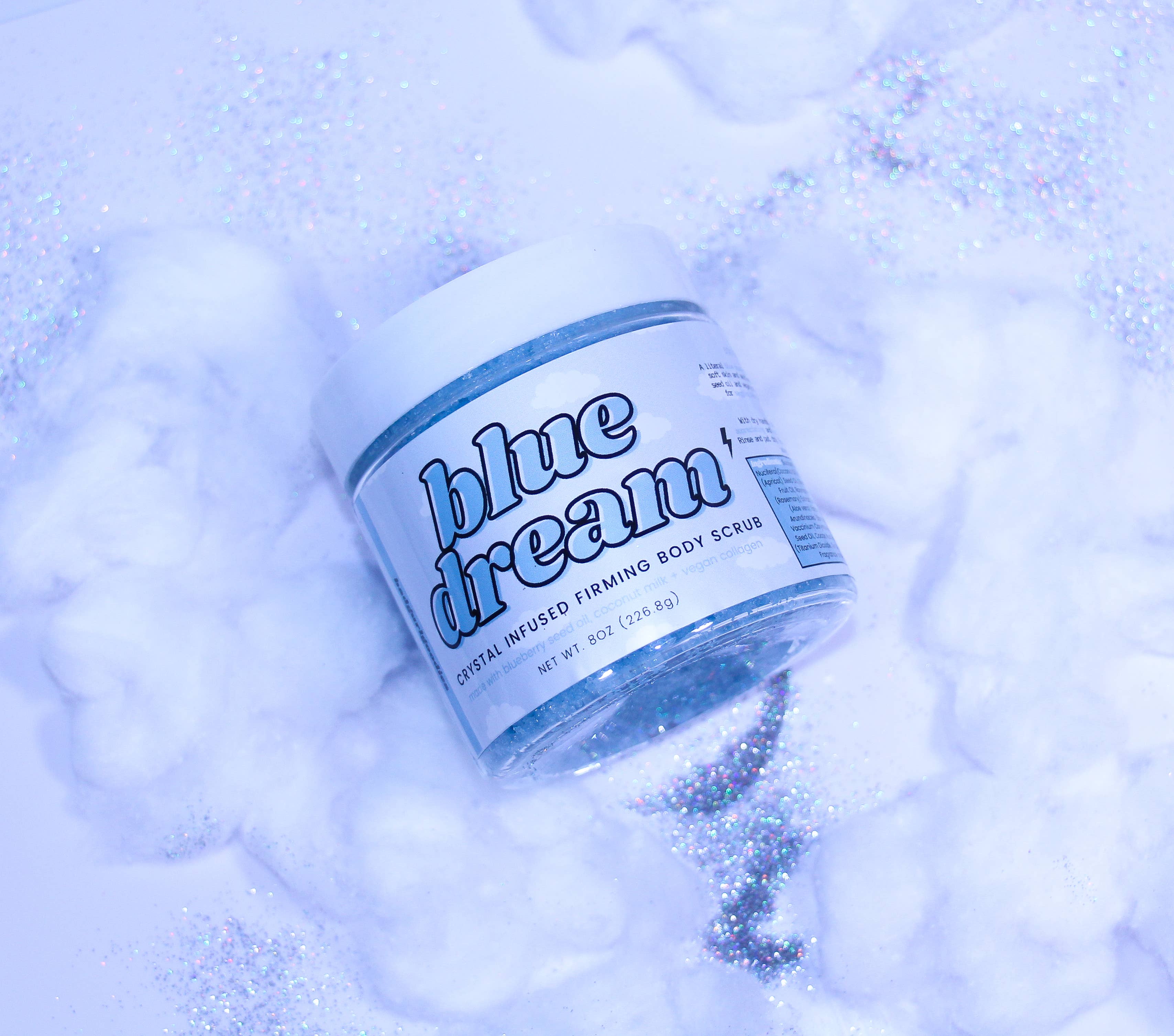 Badgurlgoodies - Vente Gommage/exfoliant pour le corps - Gommage raffermissant aux cristaux de noix de coco Blue Dream