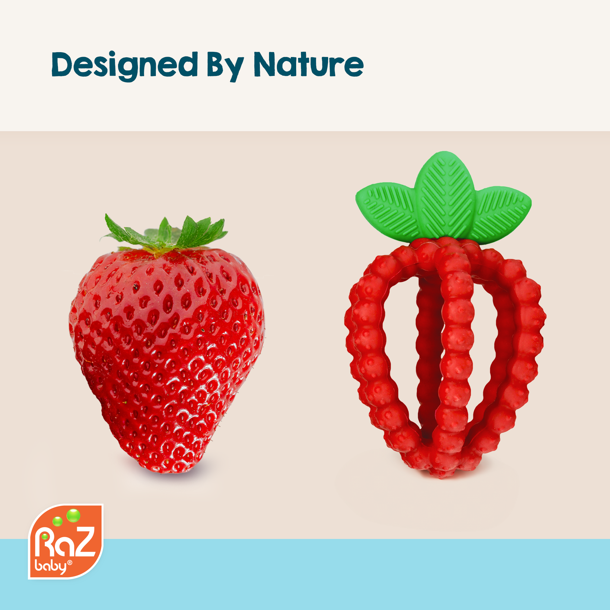 RaZbaby - Wholesale Teether (Not Clip-On) - Baby - RaZberry Bites Teething Toy - Red6