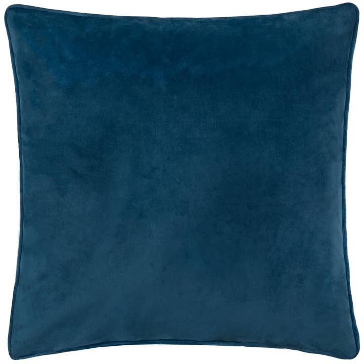 Koi Pond Embroidered Velvet Cushion Navy for wholesale on Faire2