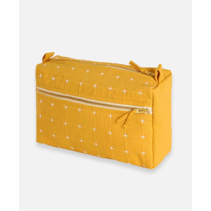 Anchal - Vente Trousse de toilette – femme - Trousse de toilette moyenne en point de croix