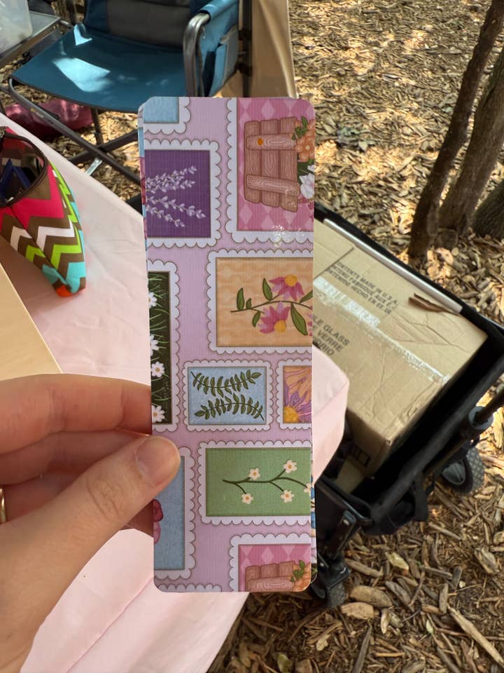 Floral stamps🌷 - regular bookmark for wholesale by Simply Artsy