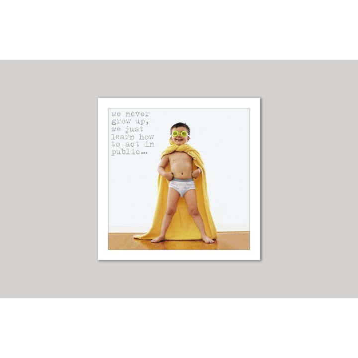 Biglietto di auguri We Never Grow Up per la vendita all'ingrosso da parte di Icon