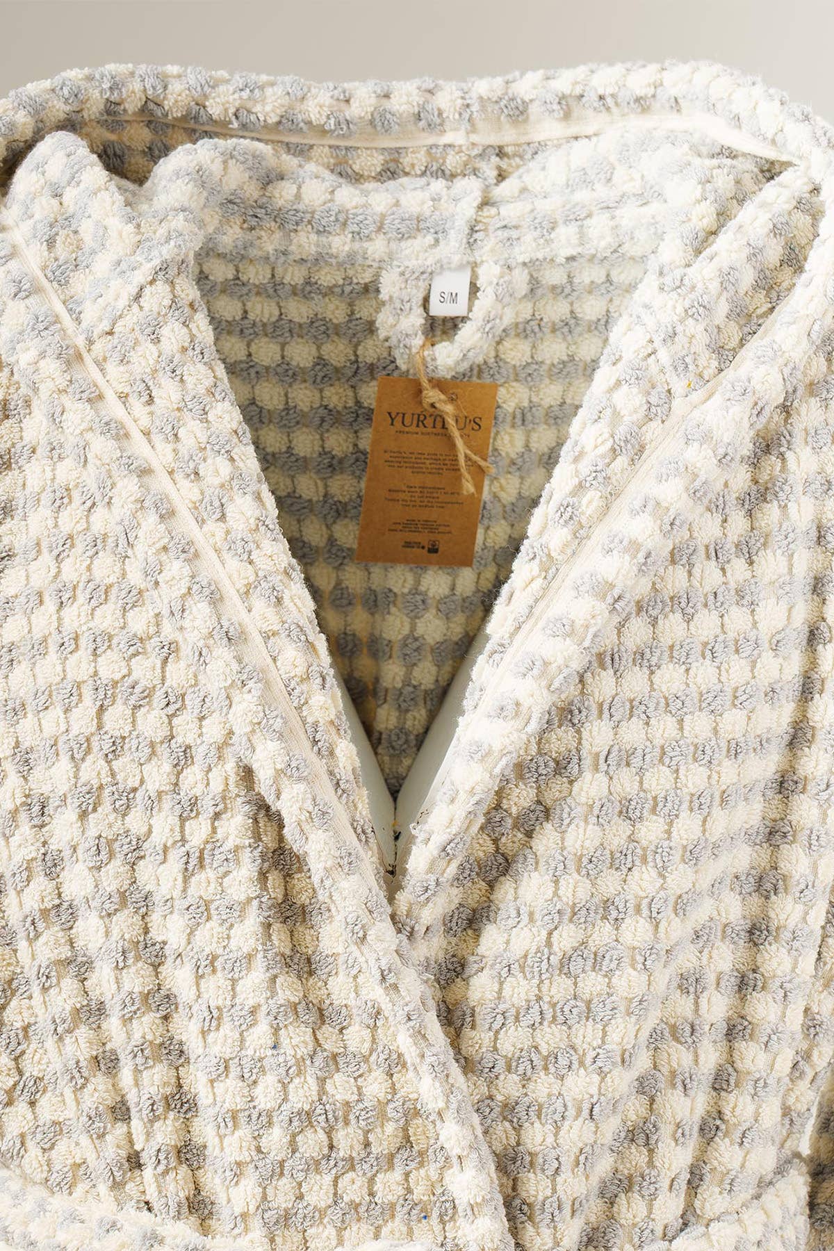 YURTLUS - Wholesale Robe - Women's - Unique 100% Cotton Pockets Bathrobe, Bubble Handwoven Robe21