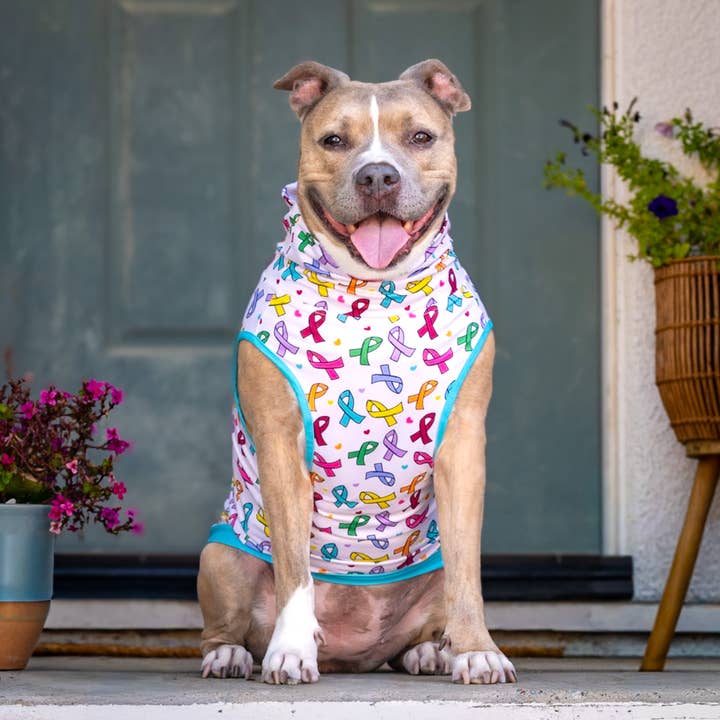 Ribbons Fur Hope Muscle Tee for wholesale by Pittie Clothing Co.