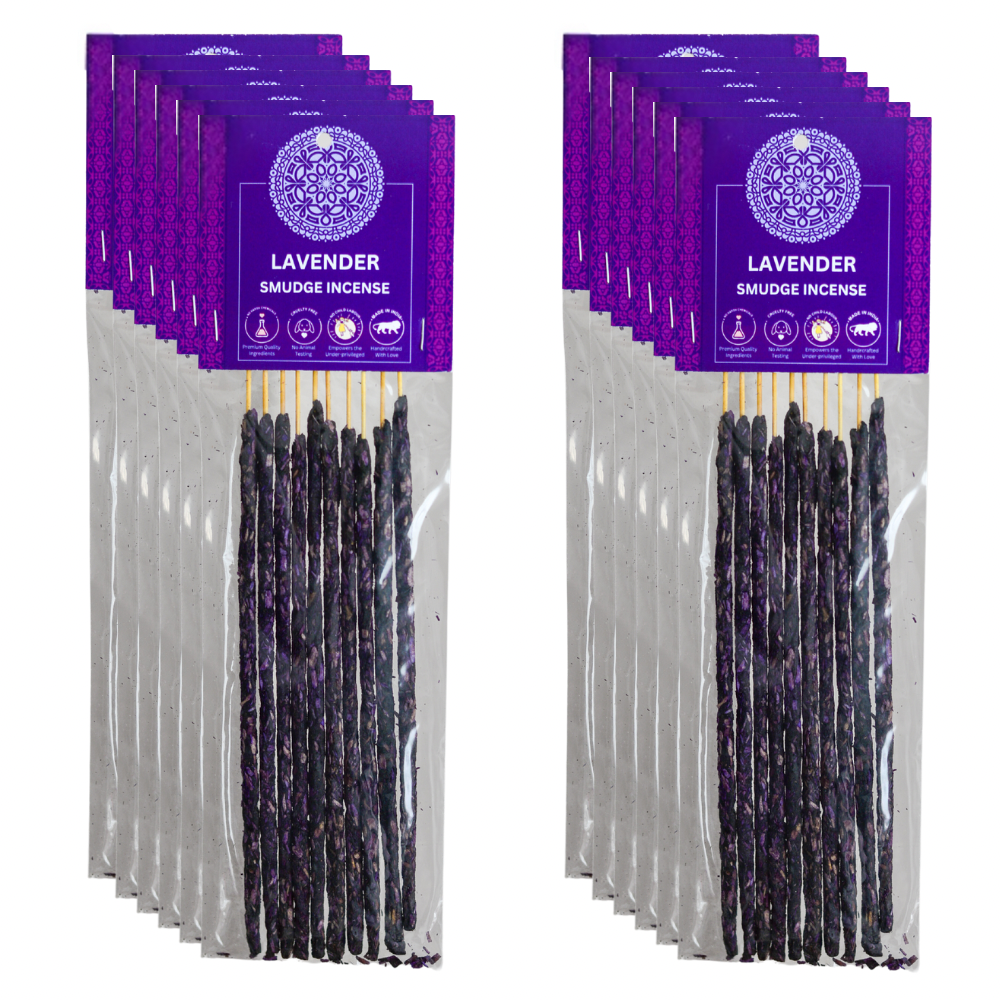 Auxilium Curations, LLC - Wholesale Incense - Lavender Smudge Incense Sticks - Plastic Pouch 10 Sticks4