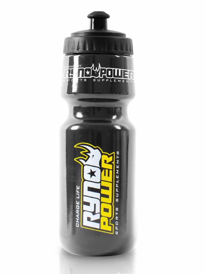 Borraccia sportiva nera da ciclismo da 24 oz (senza BPA) per la vendita all'ingrosso da parte di Ryno Power Inc.