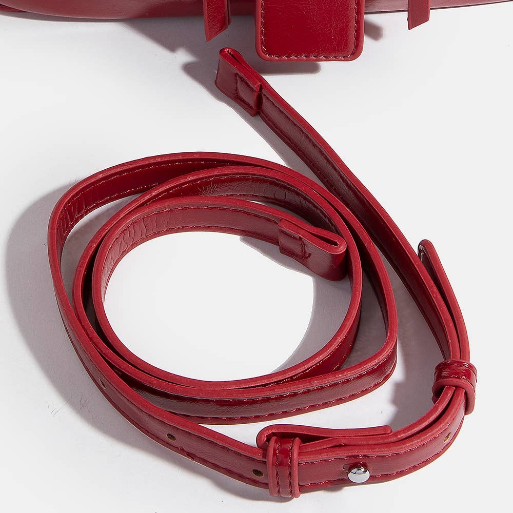 Collections by Fame Accessories - Wholesale Crossbody Bag - Women's - Large Buckle Triple Zipper Hand Bag6