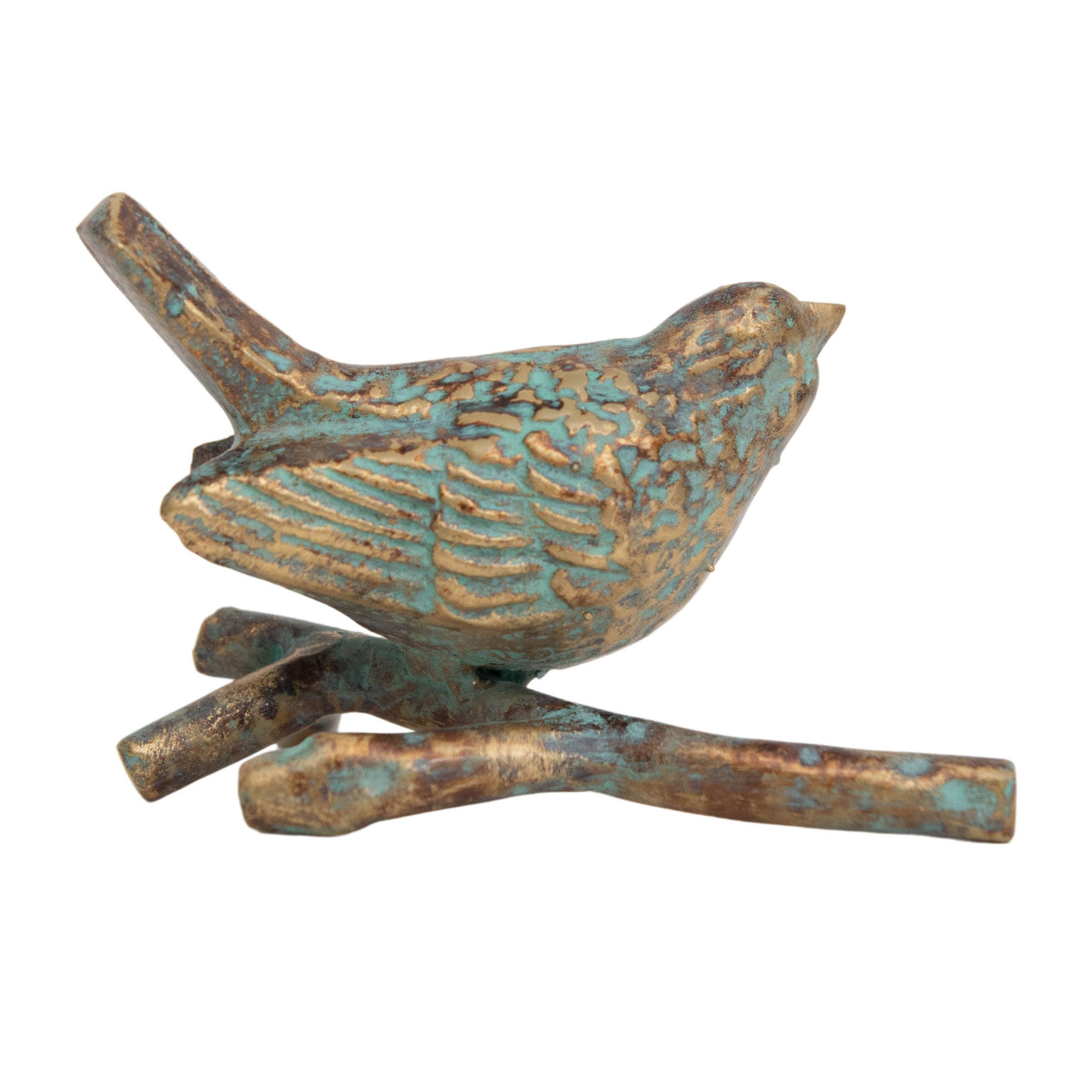 Foreside Home & Garden - Wholesale Decorative Figurine - Abeline Vintage Patina Cast Iron Decorative Bird Figure3
