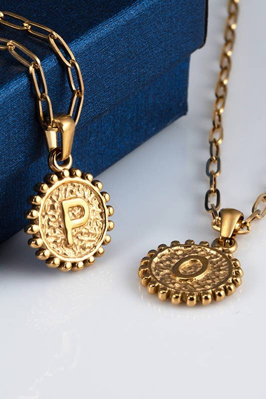 ACCITY - Wholesale Pendant/Charm Necklace - DOUBLE CHAIN INITIALS PENDANT NECKLACE_CWAJE10618