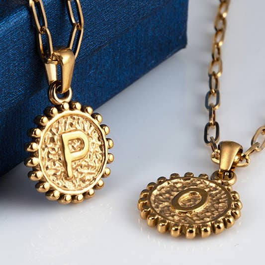 ACCITY - Wholesale Pendant/Charm Necklace - DOUBLE CHAIN INITIALS PENDANT NECKLACE_CWAJE10618