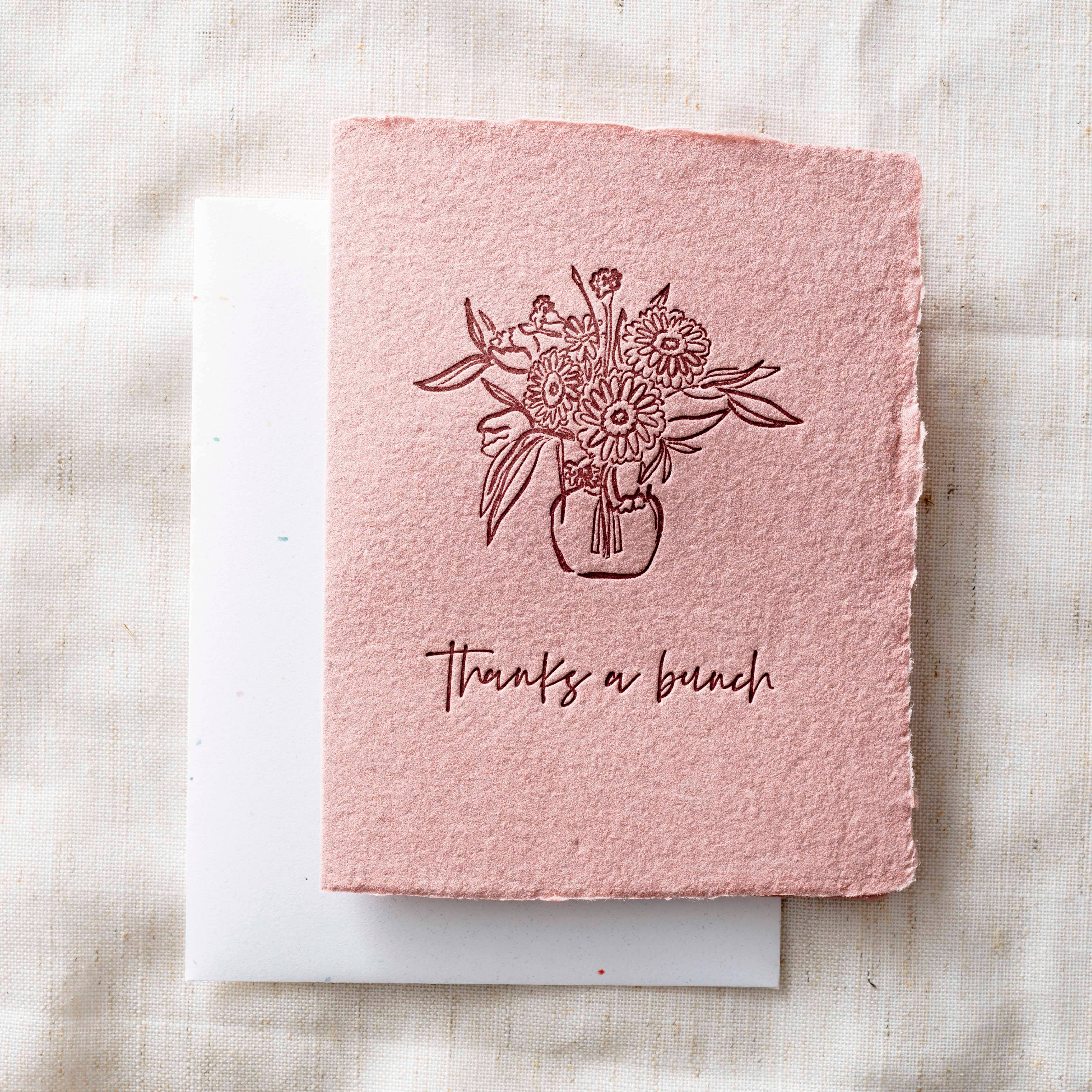 Paper Baristas - Wholesale Thank You Card - Thanks a bunch | Floral Bouquet Greeting Card
