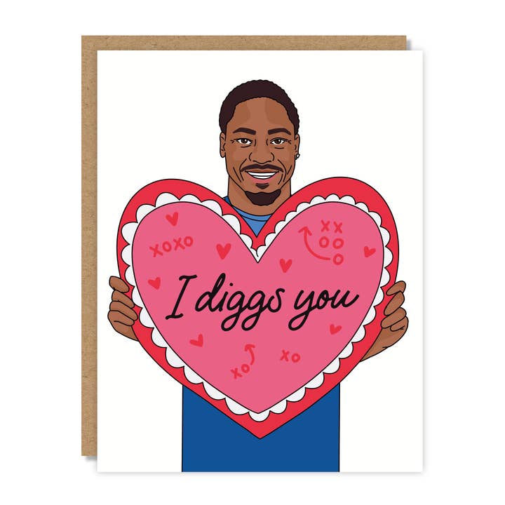 Tiny Buffalo Designs Co. - Wholesale Love Card - I Diggs You Stefon Diggs Buffalo Bills Card