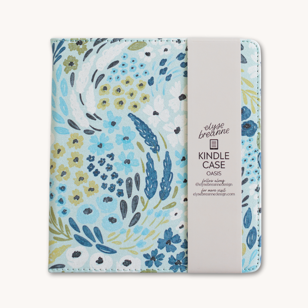 Elyse Breanne Design – Engroshandel Taske til bærbar computer/tablet - Dame – Vandfald Blomstret Kindle Etui | Bogelskere & Læsning2