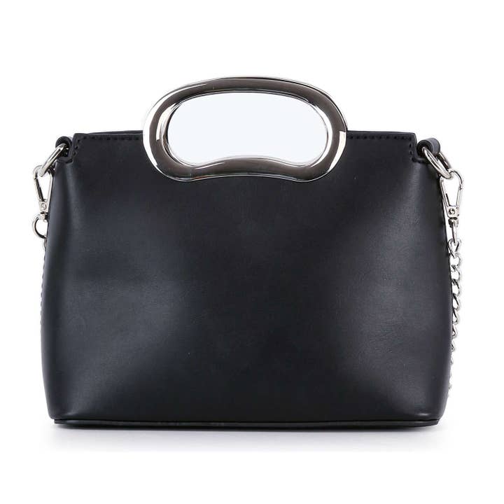 Black Studded Stone Shoulder Bag Tote for wholesale on Faire