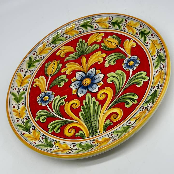 DD Ceramiche Siciliane - Wholesale Wall Accent - Hand-painted Decorative Plate Diameter 30 cm Decoration n.10