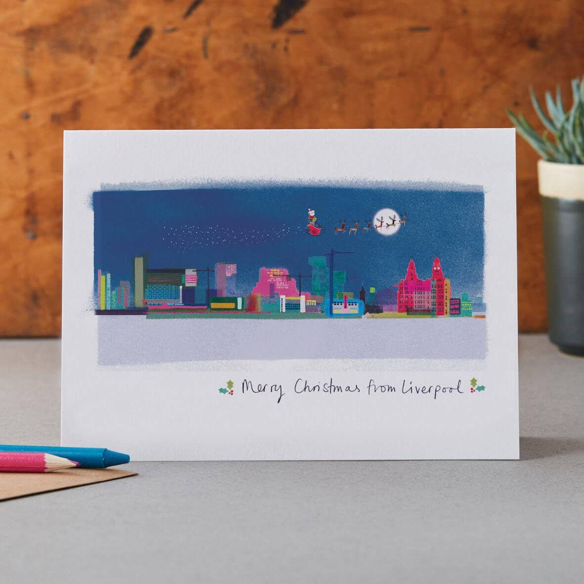 I Drew This - Wholesale Everyday Greeting Card - Liverpool Skyline Card, Christmas Card, Liverpool Landmarks0