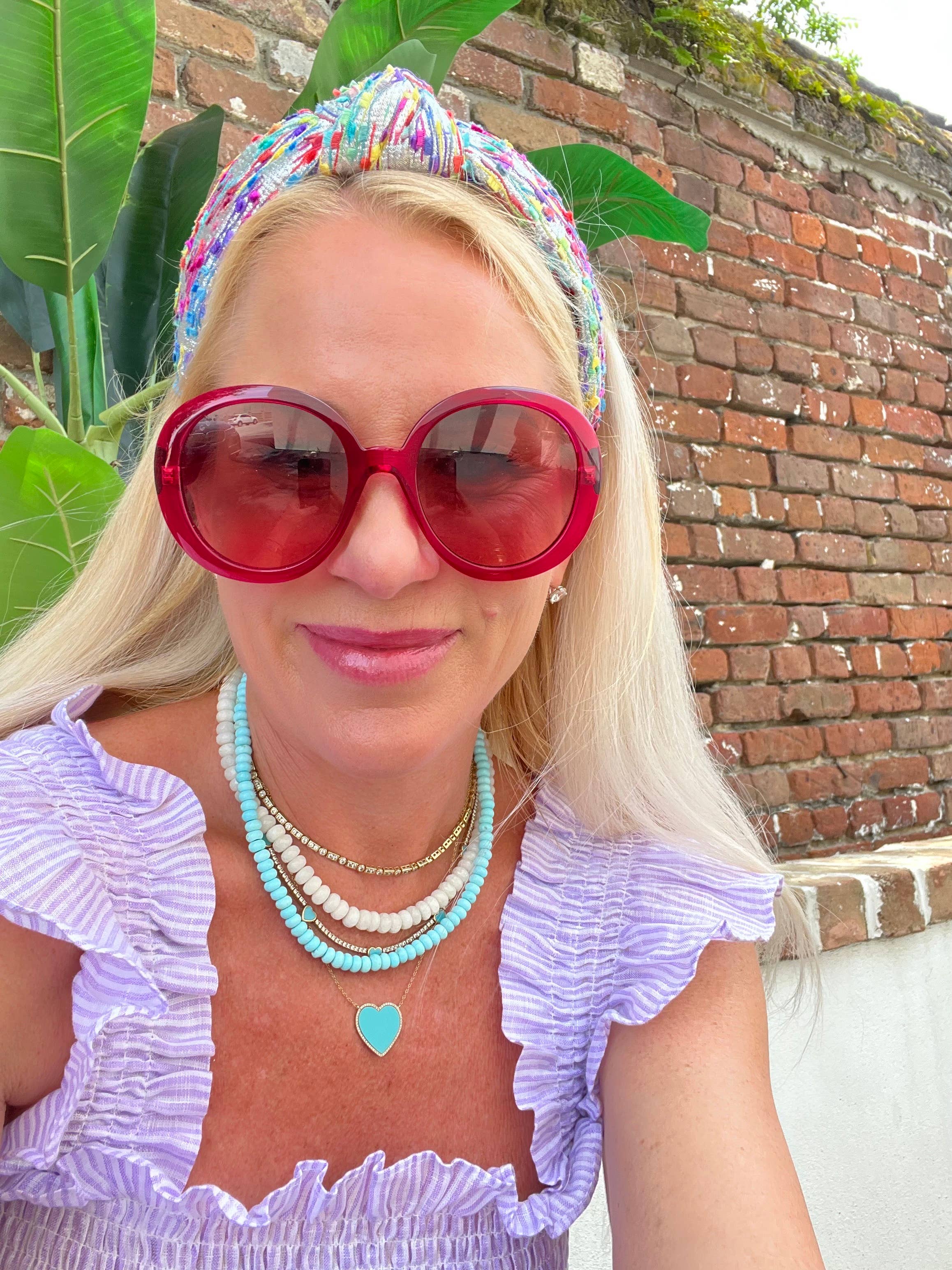 Sonya Renee Jewelry - Wholesale Beaded/Pearl Necklace - Candice Necklace - faceted and smooth gemstone roundels30