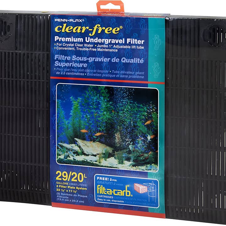 Penn-Plax - Wholesale Pet Toy - Cat/Dog - Clear-Free Under Gravel Aquarium Filter – 20–29 Gallon Tanks1