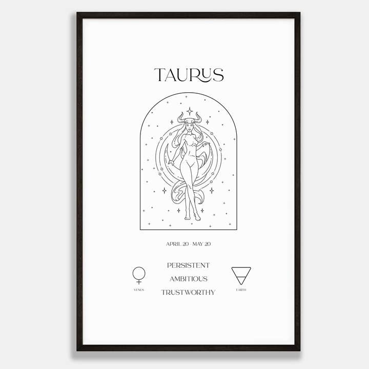 Taurus Zodiac Print for wholesale by YourDay