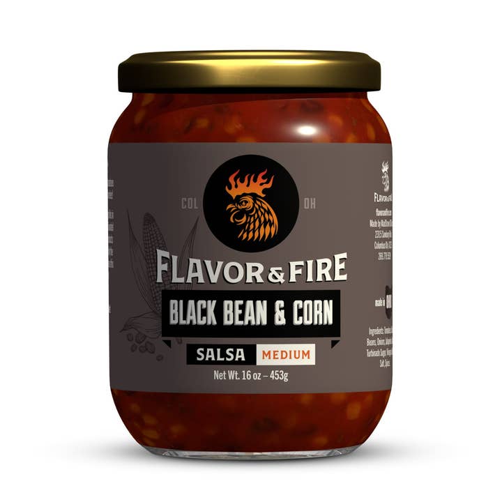 Flavor & Fire - Madstone - Clamlube Brand Hot Sauce - Wholesale Salsa - Black Bean & Corn Salsa Medium0