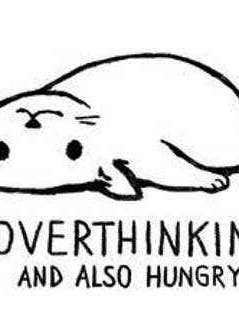 Magnet: Overthinking & Hungry for wholesale by Cedar Witch Goods