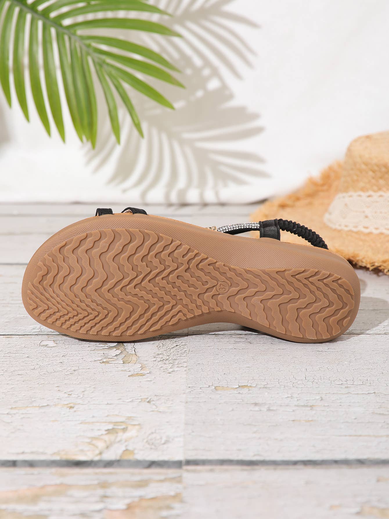 Rentoes – wholesale Sandaler - Dam – Platt sandal dam med pärlor och diamanter JS698-284