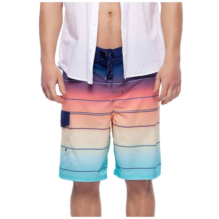 Rokka & Rolla - Wholesale Swim Shorts - Men's - Men's 9" Half Elastic Waist Board Swim Shorts Swimwear53