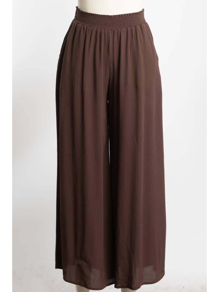 Final Touch – Großhandel Hose – Damen – Taillierte Weite Hose mit Smokbund - VLP70000338