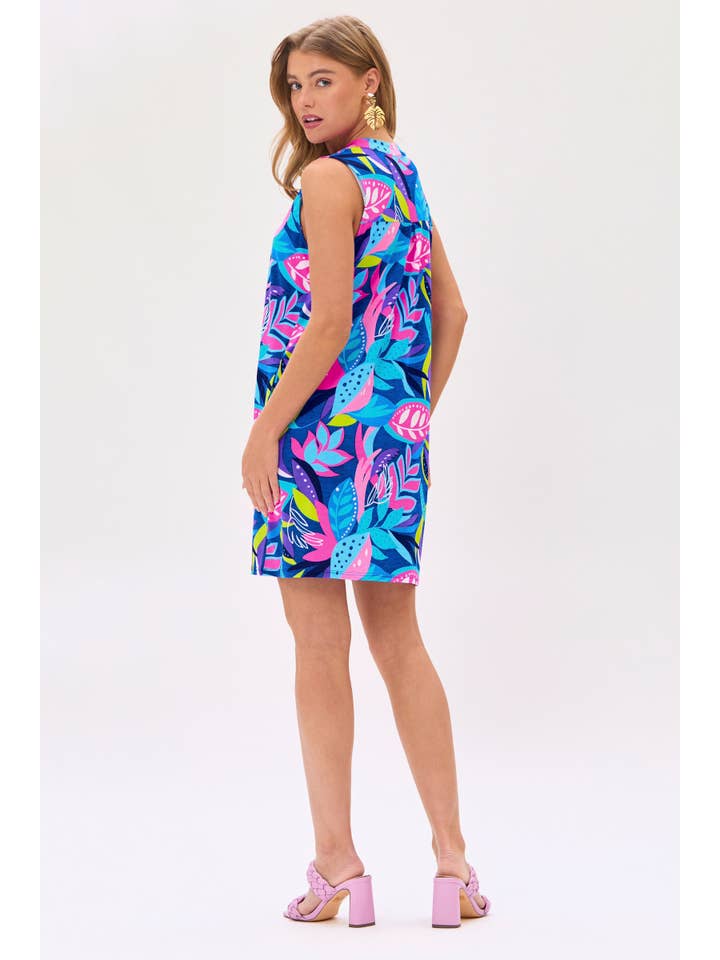ROYAL Tropical Print Sleeveless Mini Dress for wholesale on Faire