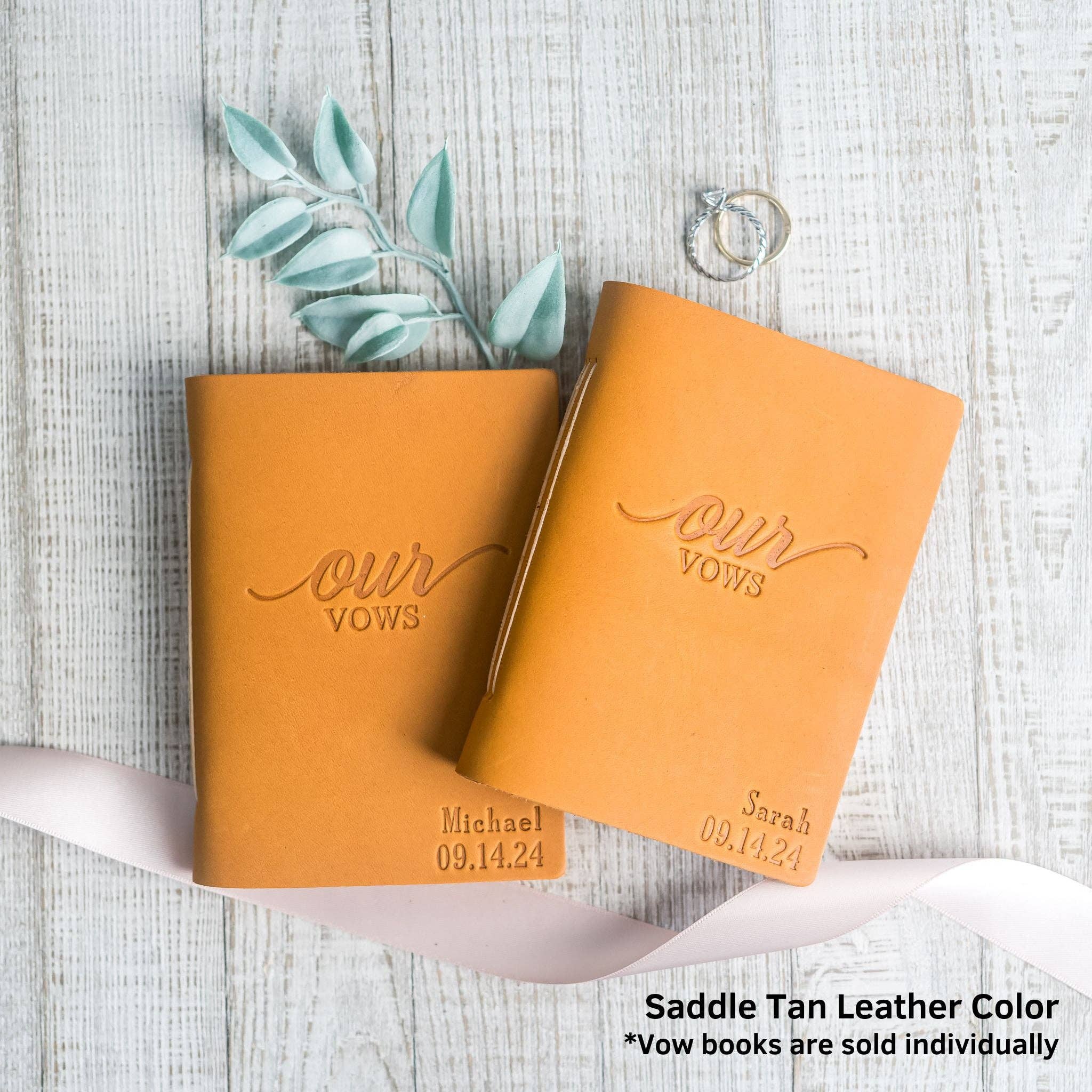 Ox & Pine - Wholesale Notebook - Our Vows Personalized Leather Wedding Vow Books with Name and/or Date8