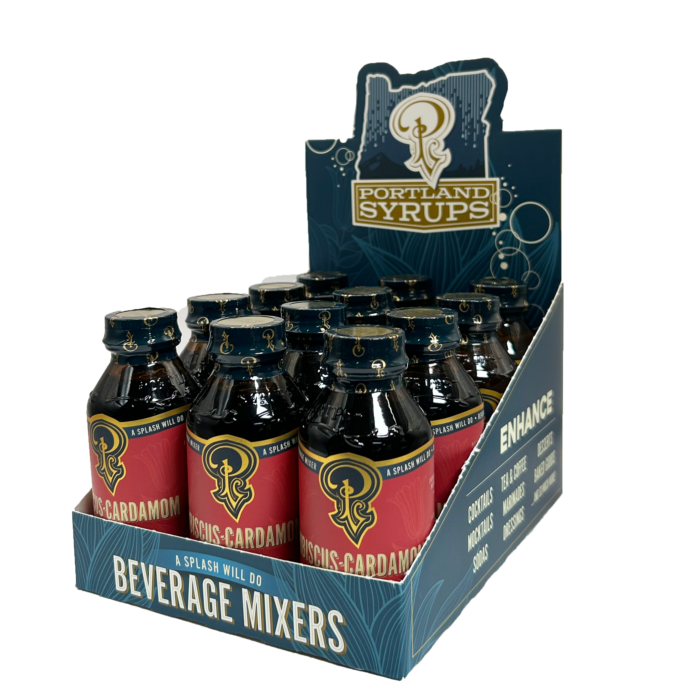 Portland Syrups - Wholesale Cocktail Mix/Syrup - Hibiscus Cardamom Syrup 3.4oz - cocktail / mocktail mixer1