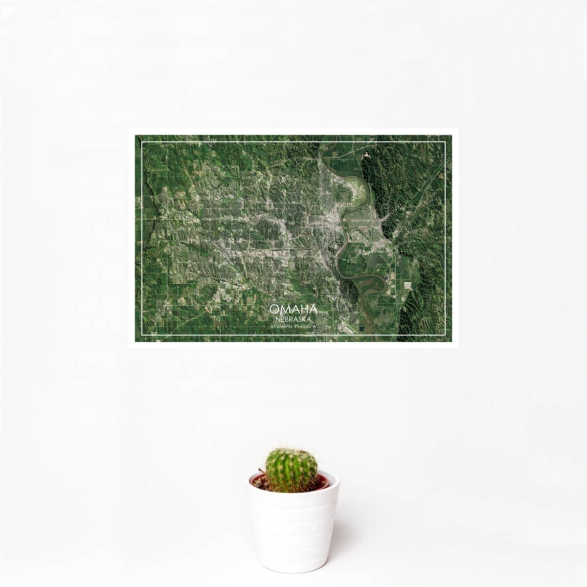 JACE.design - Wholesale Art Print - Omaha NE Map Print Satellite1
