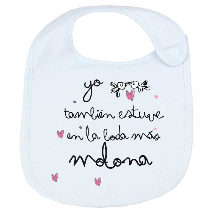 Custom Gifts – Engroshandel Hagesmæk - Baby – Hagesmæk Jeg var også ved brylluppet Las Molona