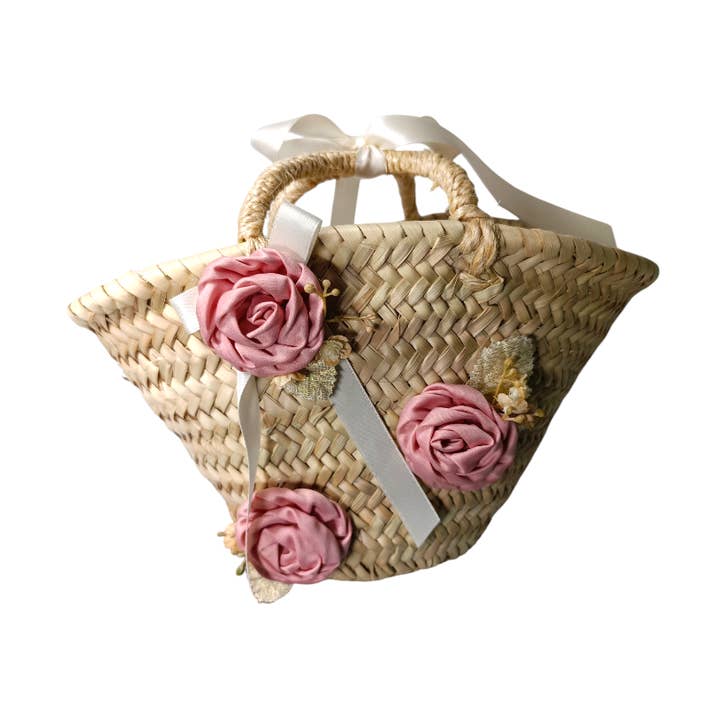 Flormoda - Vente Paniers de pique-nique - Panier Moyen Fraise Rose0