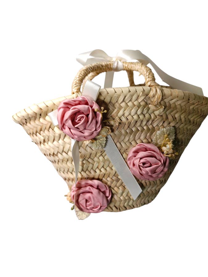 Medium Strawberry Pink Basket for wholesale by Flormoda