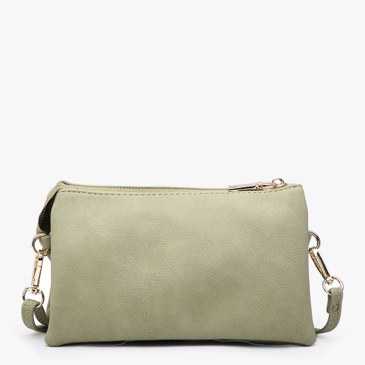 Jen & Co. - Wholesale Crossbody Bag - Women's - M013 Riley Monogrammable 3 Compartment Crossbody/Wristlet