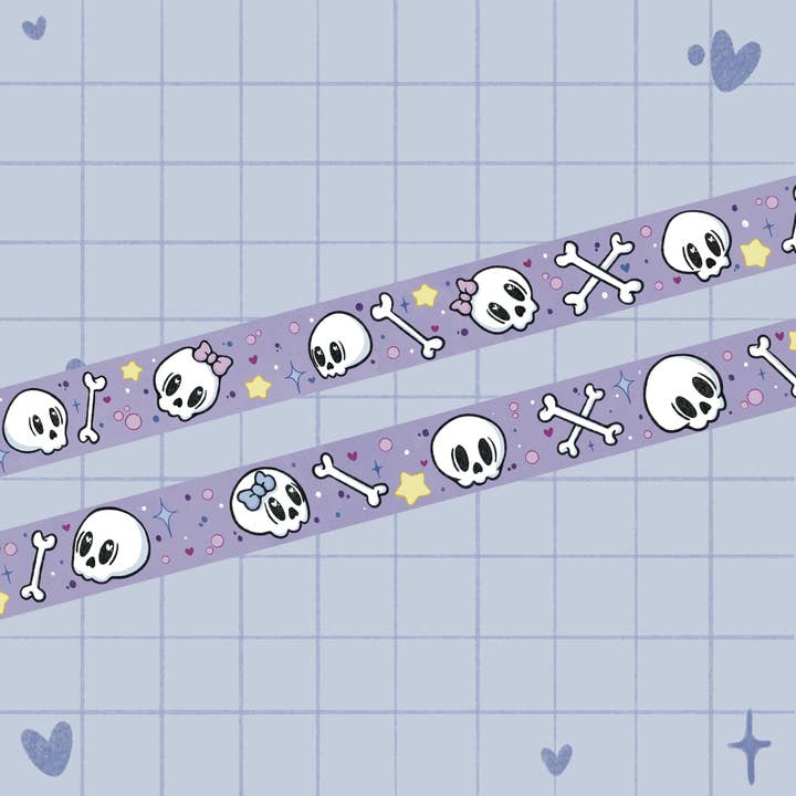 Skull and Bones Washi Tape for wholesale by Eclectic Scribbles