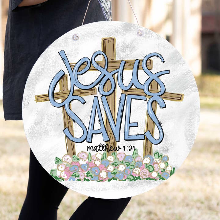 Clairmont & Co - Wholesale Door Hanger - Easter Door Hanger, Round Door Sign, Door Hanger, Spring Art0