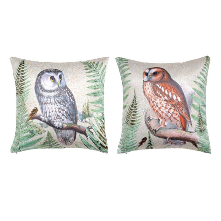 Dune Owls Pair of Pillows for wholesale by Poetic Pillow