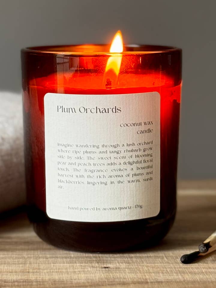 Pflaumenhaine — Nachfüllbare Kerze aus natürlichem Wachs für den Großhandel von Aroma Quartz Trade