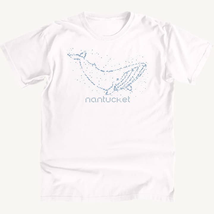Nantucket Whale Dots Premium T-Shirt für den Großhandel von Salt Water Colours