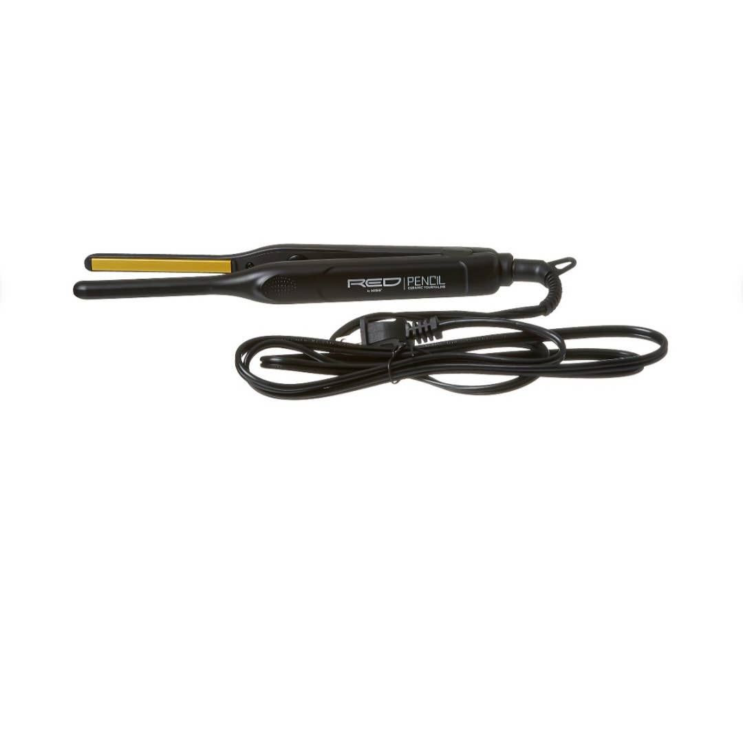 Majestic Wholesale - Wholesale Straightener/Flat Iron - KISS Red 3/10" Pencil Flat Iron 450°F for Edges & Short Hair2