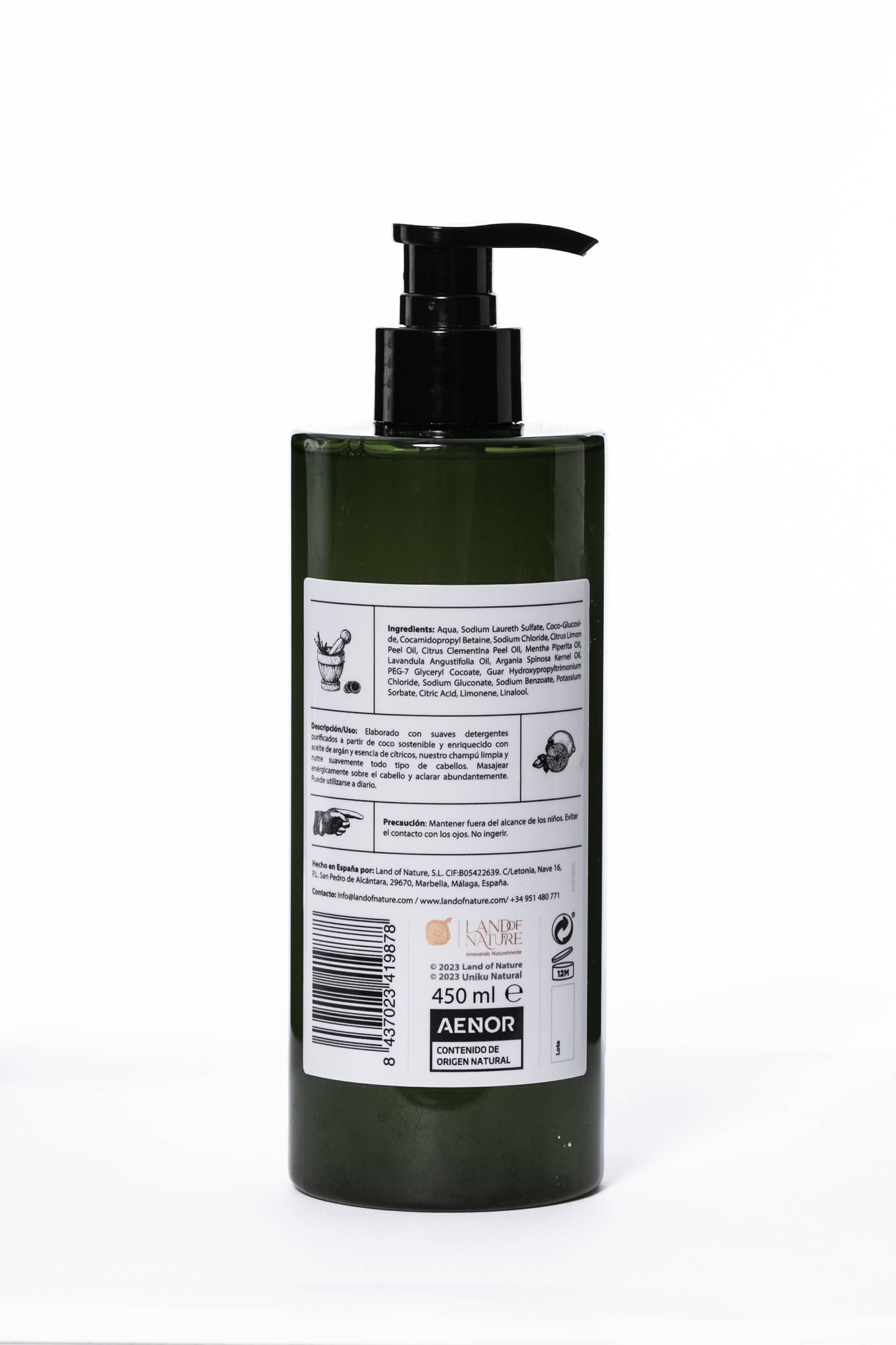Land of Nature - Vendita all'ingrosso Shampoo - Shampoo Naturale UNIKU con Olio di Cocco e Olio di Argan6