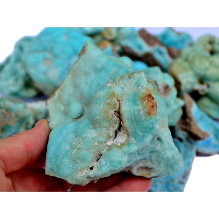 Kaia & Crystals - Wholesale Spiritual Stone/Crystal - Raw Blue Aragonite Crystal (100g - 1.500g)2