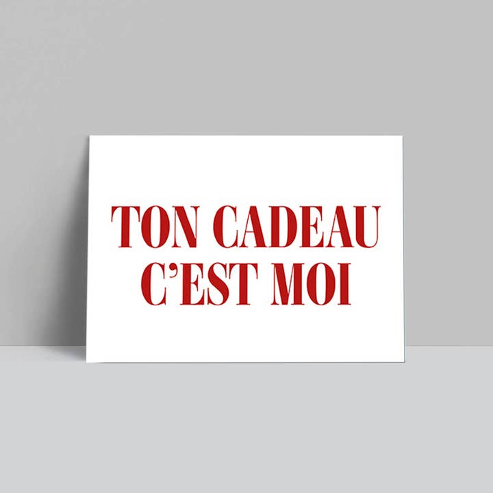 Le shop de Bulma - Wholesale Everyday Greeting Card - "Love" Card: Your gift is me (with envelope)1