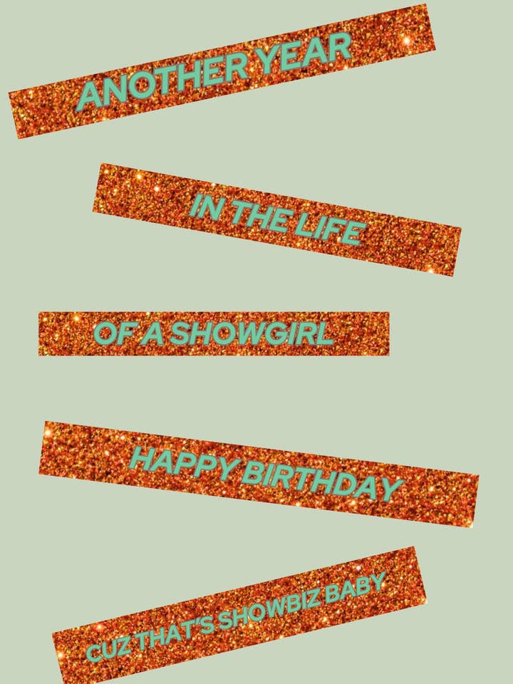 birthday version 1 card “the life of a showgirl” for wholesale by Pretty Paper By Veronica WSNC