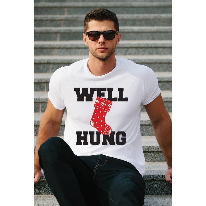 Well Hung - Men's Screen Printed T-Shirt for wholesale by Polar bee