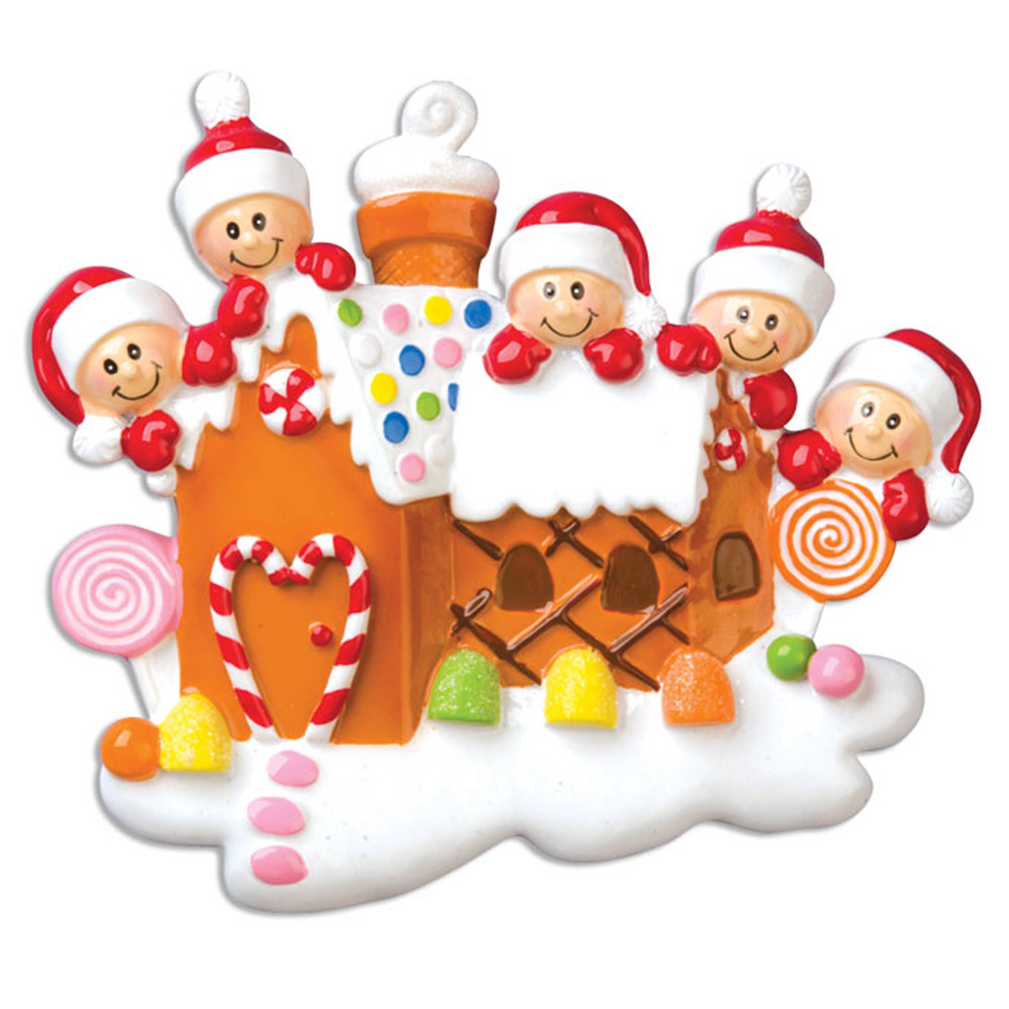 PolarX Ornaments - Wholesale Ornament - Gingerbread House Family Personalized Ornament2