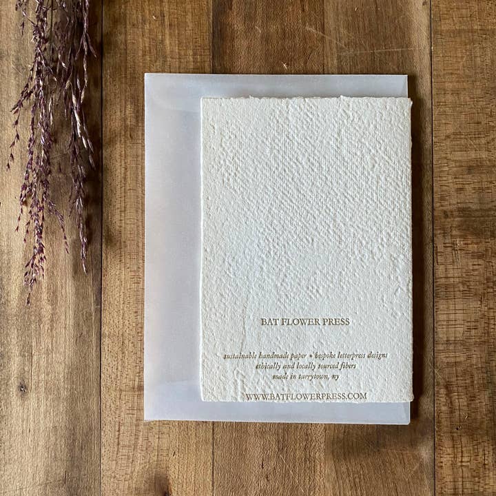 Bat Flower Press - Wholesale Everyday Greeting Card - Ginkgo handmade greeting card2