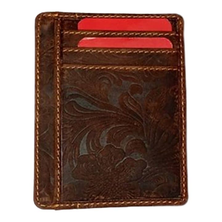 Embossed Leather Card Organizer Wallet - 3010 for wholesale by Viceroy Leathers